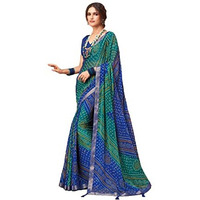 Jaanvi fashion Womens Chiffon Banarasi Printed Saree With Solid Self Printed Blouse(classical-12403-a)