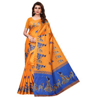 Yashika Women Art Silk Saree(SDPL-MAITHALI_Orange_Free Size)