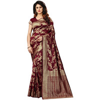 Sugathari Womens Banarasi Saree Pure Kanjivaram Silk Saree Soft new ladies 2023 Design Wear Pattu Sarees Latest Cotton Party Sari collections With Blouse Piece for Wedding sadi (SAM PARI-37 MAROON)