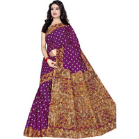 TAMAIRA FASHION Plain Weave Womens Pure Cotton Saree Without Blouse Piece (2355_Wine)