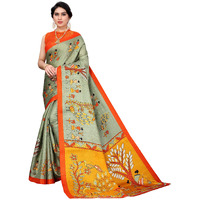 Yashika Womens Jacquard Art Silk Saree (DANDIYA Pista-N 1)