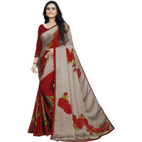Jaanvi fashion Womens Pure Georgette Saree With Blouse Piece (Rangoli-09-03_Multicolour)