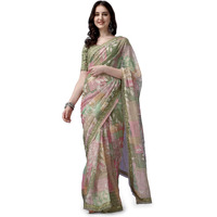 SUTRAM Printed Trendy Saree for Women With Blouse Piece_ST1764