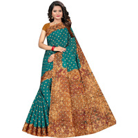 TAMAIRA FASHION Womens Plain Weave Pure Cotton Saree Without Blouse Piece(2355_Seagreen)