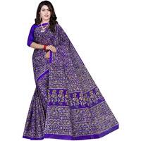 TAMAIRA FASHION Womens Plain Weave Pure Cotton Saree Without Blouse Piece(2336_Purple)
