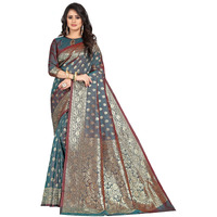 Sugathari Womens Banarasi Saree Pure Kanjivaram Silk Saree Soft new ladies 2023 Design Wear Pattu Sarees Latest Cotton Party Sari collections With Blouse Piece for Wedding sadi (PARI S-1 RAMA)