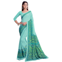 Jaanvi fashion Womens Crepe Saree With Unstitched Blouse Piece(pearl-silk-9003-a)