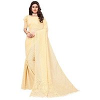 Yashika Womens Jacquard Net Brasso Standard Length (Jaya Cream_Cream02)