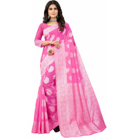 Sugathari Womens Banarasi Saree Pure Kanjivaram Silk Saree Soft new ladies 2023 Design Wear Pattu Sarees Latest Cotton Party Sari collections With Blouse Piece for Wedding sadi (SAM PARI-156 PINK)