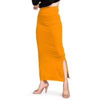 ALYNE Lycra Saree Shapewear Petticoat for Women, Womens Blended Full-Elastic Saree Shapewear (2XL, MUSTARD)