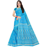 TAMAIRA FASHION Womens Moonga Doria Pure Cotton Saree Without Blouse Piece(1756_Turquoise)