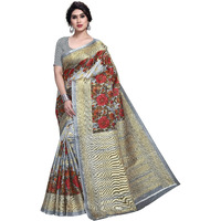 Bee M Pee Designer Soft Pure Latest Fancy Beautiful 2021 Cotton Blend Printed Sarees for women collection 2022_Light Grey