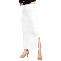 ALYNE Lycra Saree Shapewear Petticoat for Women, Womens Blended Full-Elastic Saree Shapewear (S, WHITE)
