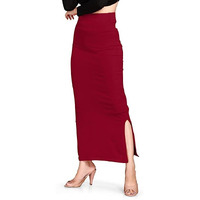 ALYNE Lycra Saree Shapewear Petticoat for Women, Womens Blended Full-Elastic Saree Shapewear (M, MAROON)