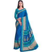 Jaanvi fashion Womens Crepe Saree With Unstitched Blouse Piece(pearl-silk-9011-b)