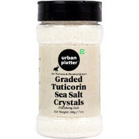 Urban Platter Graded Tuticorin Sea Salt Crystals Shaker Jar, 200g / 7oz [Finishing Salt]