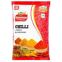 KHETESHWAR Kashmiri Chilli Premium Powder (Lal Mirch) 1kg | Fresh and 100% Natural | Sourced From Pampore, Kashmir | Made with handpicked and sun-dried chillies | No Added Colours (1 KG)