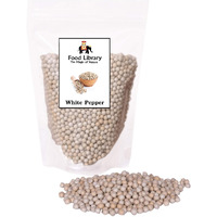 Food Library Whole White Peppercorn (Sabut Safed Mirch) (400gm)
