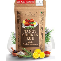 Laajawab All-in-One Natural Tangy Marinade with Robust Blend of Lemon Pepper, Garlic, Onion & Rosemary for Easy Cooking BBQ/Tandoori/Grill/Fry/Gravy | Perfect for Marinating Chicken Breasts; 130g