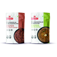Tanawades Smart Food Paratha Combo, Instant Lal Math Paratha, Palak Paratha Mix, Ready to Cook, Home Food with Hand Picked Flavours, Pack of 2 (one of Each)