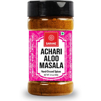 SARANZ Achari Aloo Masala Special Cooking Masala, Kashmiri Dum Aloo Masala, Premium Artisanal Spices with Rich & Strong Flavour, 100 Grams Bottle, No Added Colors, Spice Powders, and Masalas