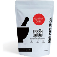 Fresh Ground Guntur Chilli Powder/Authentic Guntur Teja Hot Spicy Chilli Power 100 gm with Zero Adulteration, Pure Spicy Lal Mirchi
