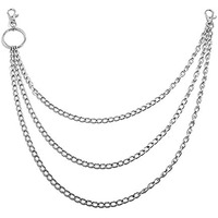 Yellow Chimes Jeans Chain for Men Stainless Steel Silver Multi-layer Silver Jeans Chain for Men and Women