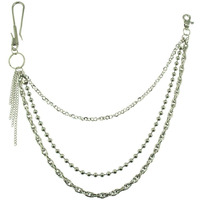 Yellow Chimes Jeans Chain for Men Stainless Steel Silver Multi-layer Jeans Chain for Men and Boys