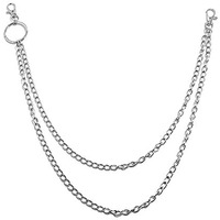 Yellow Chimes Jeans Chain for Men Dual Layer Silver Jeans Chain For Women Stainless Steel Multilayer Jeans Chain for Men and Women.