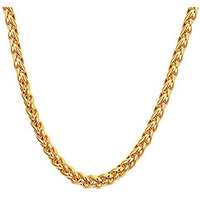 Yellow Chimes Chain for Men and Boys Gold Chain Interlinked Neck Chain | Stainless Steel Chains for Men | Accessories Jewellery for Men | Birthday Gift for Men & Boys Anniversary Gift for Husband