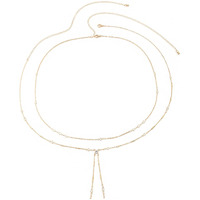 Yellow Chimes Waist Chain for Women Pearl studded Three layerd Golden Waist Chain for Women and Girls