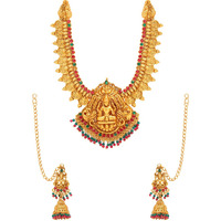 Yellow Chimes Jewellery Set for Women and Girls | Gold Plated Temple Jewellery Set Traditional | Accessories Jewellery for Women| Birthday Gift for girls and women Anniversary Gift for Wife