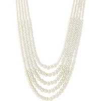 Yellow Chimes Dulahmala For Mens White Beads Pearl Necklace Jewellery for Groom Dulha Moti Mal Haar For Men Sherwani Necklace