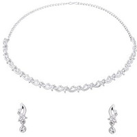 Yellow Chimes Jewellery Set for Women and Girls Crystal Bridal Jewellery Set for Wedding | Bridal Jewellery Set | Birthday Anniversary Gift for Girls & Women (Design 9)