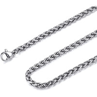 THE MEN THING SPIGA CHAIN- 5mm Chain Stainless Steel 21.5inch for Men & Boys