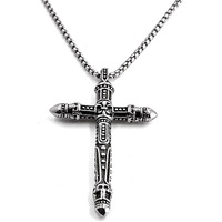 THE MEN THING RED INDIAN CROSS - Alloy Pendant with Pure Stainless Steel 24inch Round Box Chain, Milan trending Style for Men & Boy