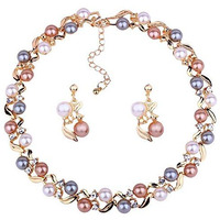 YouBella Jewellery Set for women Stylish Choker Necklace Pearl Necklace Set for women Jewellery Set with Earrings for Women (Multi-Colour)