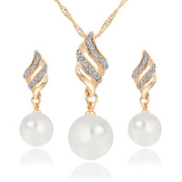 Shining Diva Latest Pearl Design Necklace Jewellery Set for Women (Design08-gold) (rrsd9584s)