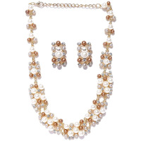 Shining Diva Latest Pearl Design Necklace Jewellery Set for Women (Design07-multi) (rrsd8220s)