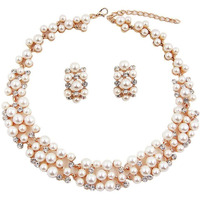 Shining Diva Latest Pearl Design Necklace Jewellery Set for Women (Design07-gold) (sd8484s)