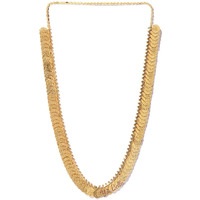 YouBella Jewellery Fashion Party Wear Traditional Long Temple Coin Necklace Set for Women and Girls