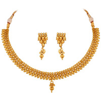 JFL - Jewellery for Less Latest Copper Gold Plated Mango Design Necklace Set for Women & Girls,Valentine