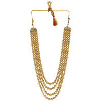 ZAVERI PEARLS Traditional Multi Layers Long Beaded Mala For Men-ZPFK8696