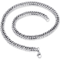 Fashion Frill Stainless Steel Chain Necklace For Men Boys Jewelry Elegant Gift