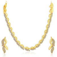 Sukkhi Graceful Gold Plated AD Necklace Set For Women