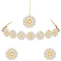 Sukkhi Amazing Gold Plated Choker Necklace Set For Women (NS102933)