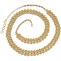 Peora Traditional Jewellery Gold Plated Kundan Waist Belt Kamar bandh Ethnic Belly Chain for Women Girls