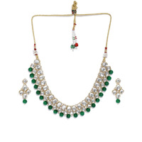 Zaveri Pearls Kundan & Pearls Jewellery Set for Women (Golden)(ZPFK8530)
