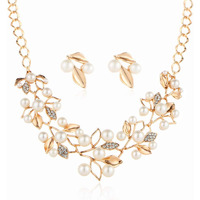 Jewels Galaxy Adorable AD & Pearl Studded Mesmerizing Necklace Set with Bracelet for Women/Girls (CT-NCCK-44094)