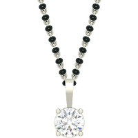 Clara Sterling-silver and Cubic Zirconia Earrings Necklace Set for Women & Girls (White)